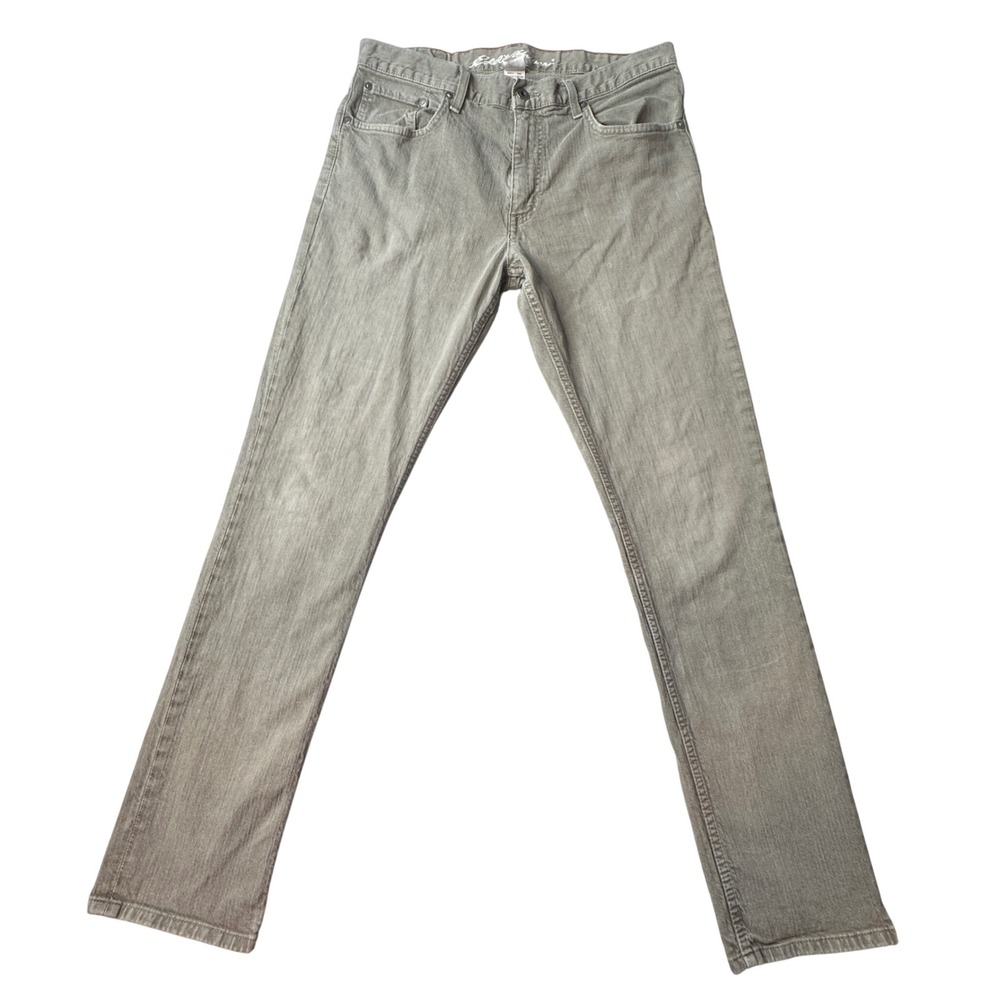 Eddie Bauer Pants Mens 32x32 Green Straight‎ Leg Cotton Blend EB2932202 Casual